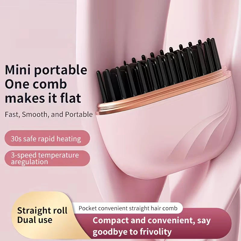 New Mini Charging Hair Straightener Comb