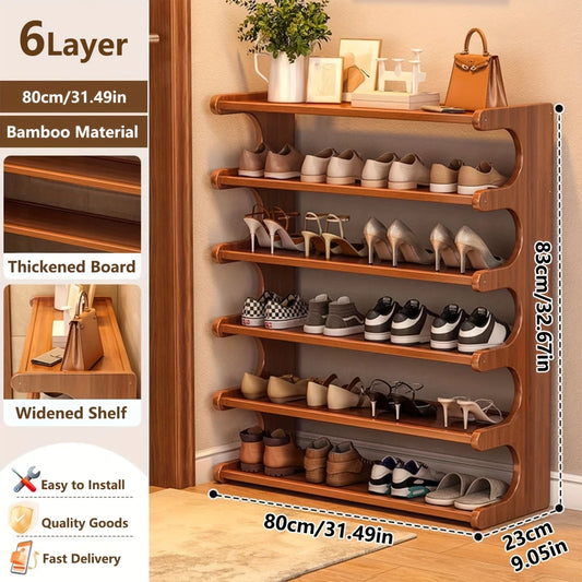 Bamboo Shoe Storage Rack